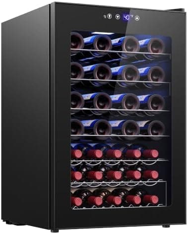 EUHOMY 45 Bottle Wine Cooler Refrigerator, Wine Fridge with Glass…