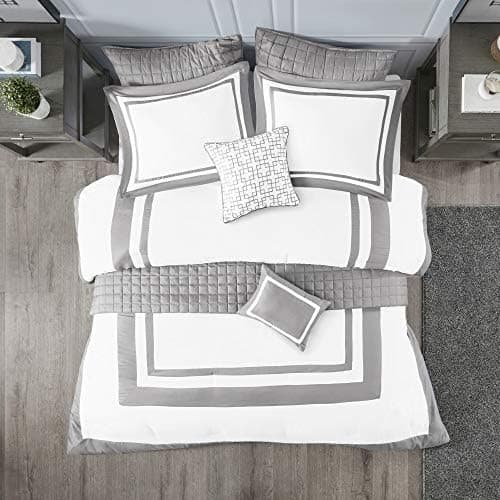Madison Park Heritage Comforter Quilt Combo Set - Modern Luxury…