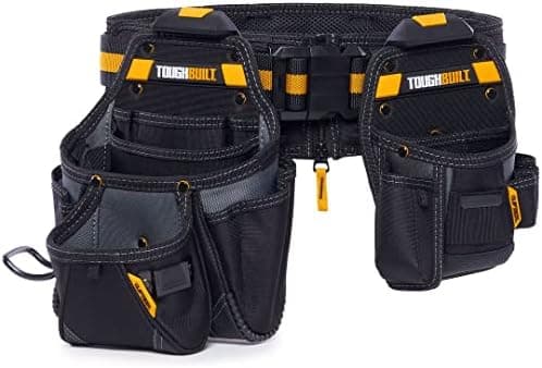 ToughBuilt ClipTech Series – 3-Piece Handyman Tool Belt Set, Modular ClipTech™ System with 2 Rugged Pouches & Heavy-Duty Padded…
