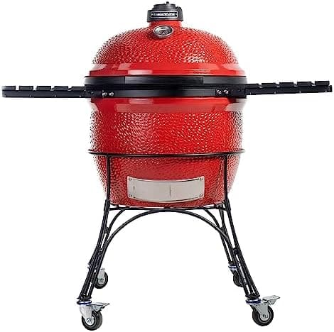 Kamado Joe Big Joe Series I 24-inch Ceramic Charcoal Grill and Smoker with Cart, Side Shelves, Stainless Steel Grates and 450…