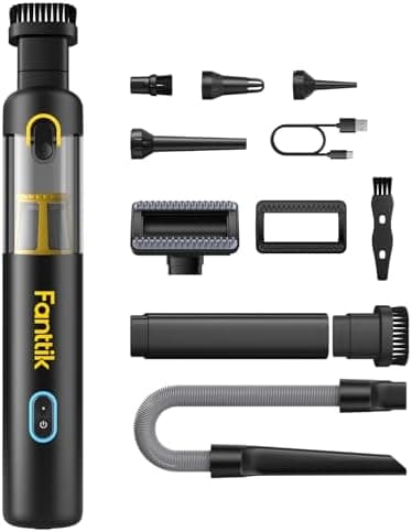 Fanttik Slim V8 APEX Car Vacuum, 4-in-1 Portable Mini Cordless Vacuum with 19000pa Suction Power, Type-C…