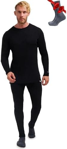 Merino.tech Merino Wool Base Layer Mens Set - Heavyweight, Midweight, Lite Merino Wool Thermal Underwear For…