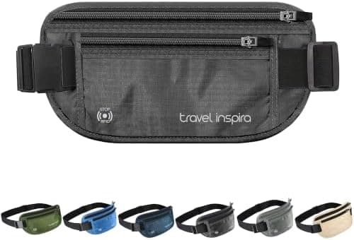 travel inspira Travel Money Belt with Slim Anti-Theft RFID Blocking…