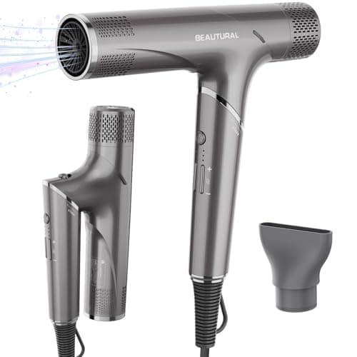 BEAUTURAL Hair Dryer, 1600W High-Speed Foldable Travel Blow Dryer, 110,000 RPM Brushless Motor Million Ionic for Fast Drying &…