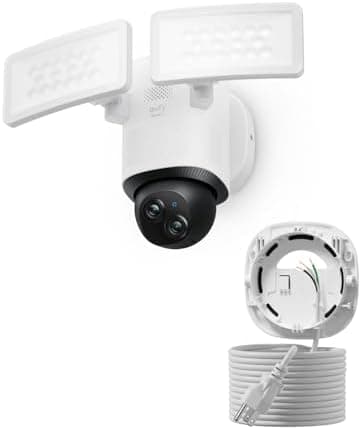 eufy Floodlight Camera E340(with AC Cable),Security Camera Outdoor, 360° PTZ, 24/7 Recording, 2.4G/5G Wi-Fi, 2000 LM, Motion…