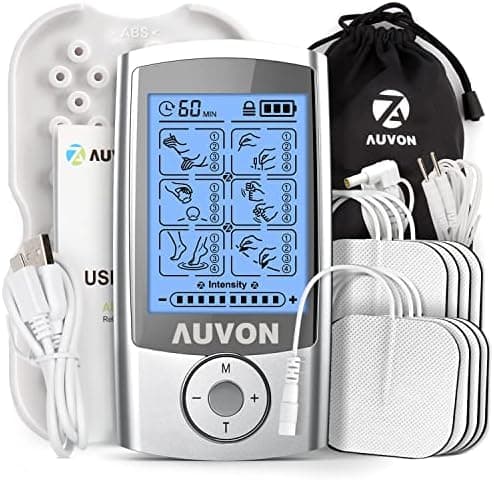AUVON Rechargeable TENS Unit Muscle Stimulator, 24 Modes 4th Gen TENS…