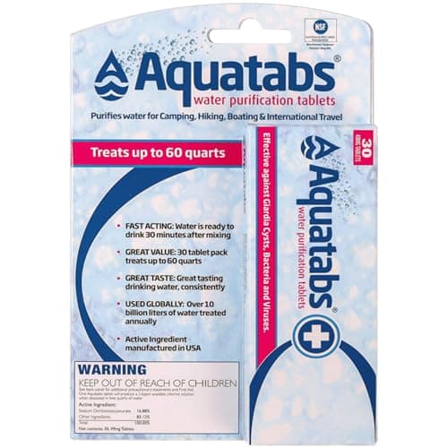 Aquatabs 49mg Water Purification Tablets (30 Pack). Portable Water…