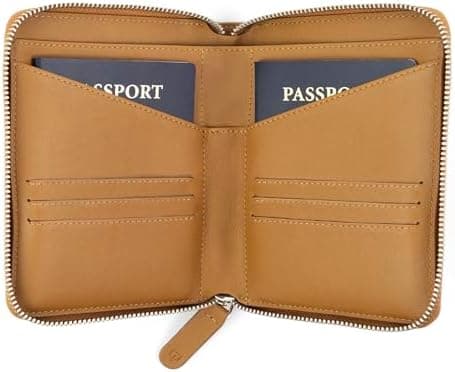 Full Grain Leather Passport Holder for 2 Passports - Dual Passport Holder and Travel Documents Organizer…