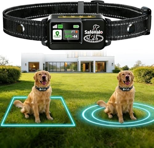 GPS Wireless Dog Fence System – Electric Anti Escape Collar, No Subscription, Circular 65-9,840 ft & Irregular Fence. 3 Modes…
