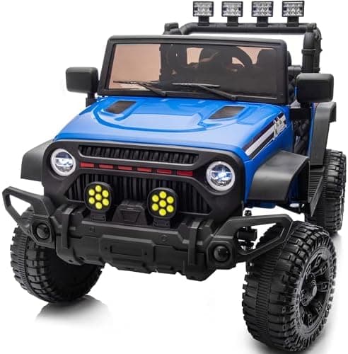 Hikiddo 24V Kids Ride on Car, Kids Electric Vehicles Car Ride on Toy Truck for Toddlers 3-5 w/Remote Control, 400W Motor - Blue…