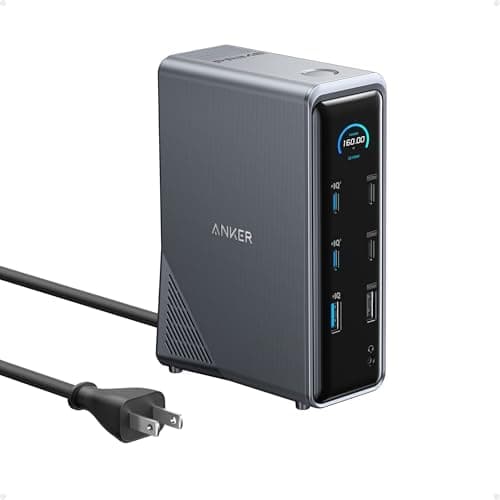 Anker Prime Docking Station, 14-Port with 160W Max Output, 10Gbps Fast Data Transfer, Real-Time Smart…