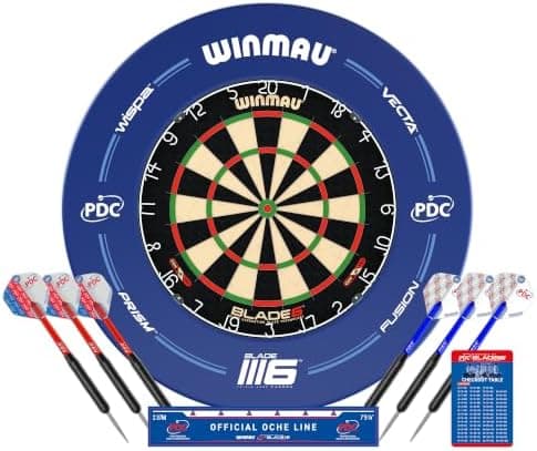 Winmau Blade 6 Dartboard Set – PDC Endorsed Professional Dart Board…