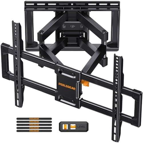 Perlegear UL Listed Full Motion TV Wall Mount for 42-90" TVs up to…