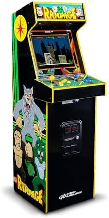 ARCADE1UP Rampage/Joust Deluxe Arcade Machine, Includes 14 Classic Midway Games with WiFi Leaderboards, Light-Up Marquee &…