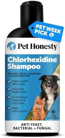 Pet Honesty Chlorhexidine Cat & Dog Seasonal Itch Relief Shampoo, for Allergies, Itching, Skin and Coat Supplement, Helps…