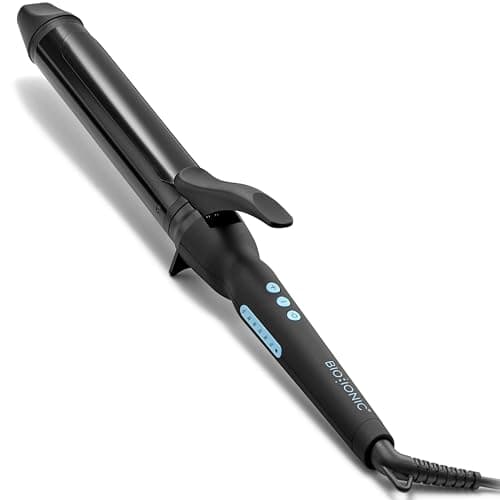 Bio Ionic Long Barrel Curling Iron with Moisture Heat Technology & NanoIonic MX Versatile Curling Wand…