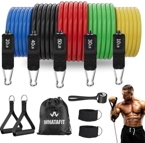 WHATAFIT Resistance Bands, Exercise Bands, Workout Bands with…