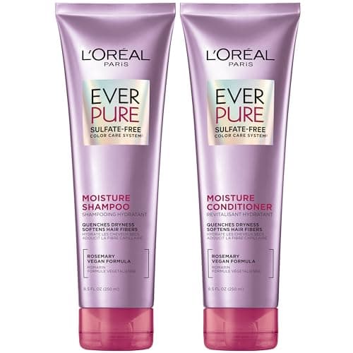 L'Oreal Paris Moisture Sulfate Free Shampoo and Conditioner Set, Hair Care for Color-Treated Hair with…
