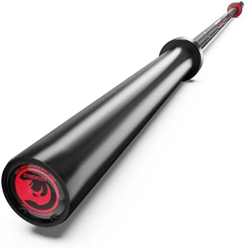 Synergee 45lb Rhino Power Bar Cerakote Finish Barbell. Rated 1500lbs for Powerlifting - Deadlift…