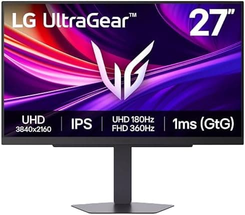 LG 27G810A-B 27-inch Ultragear 4K UHD (3840 x 2160) IPS Gaming Monitor, Dual Mode UHD 180Hz or FHD 360Hz…