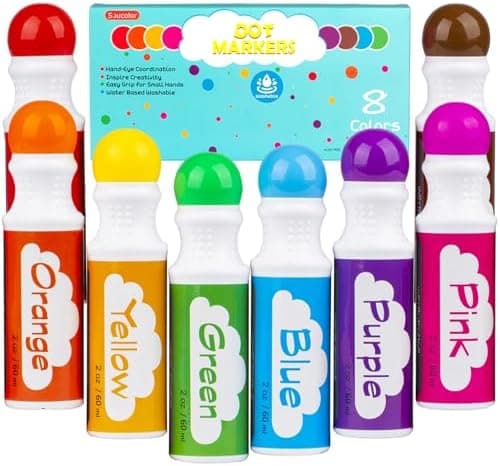 Dot Markers for Toddlers Kids Preschool, Bingo Daubers Washable Art Markers 8 Colors, Toddlers Arts and Crafts Supplies, Kids…