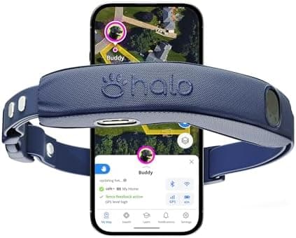Halo Collar 5 Wireless Dog Fence & GPS Dog Collar, Keep Your Dog Safely Contained Outdoors with App-Controlled Boundaries and…