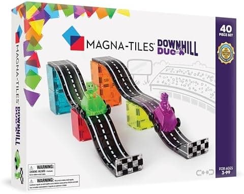 MAGNA-TILES Downhill Duo 40-Piece Magnetic Construction Set, The Original Magnetic Building Brand