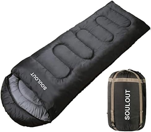 3-4 Season Sleeping Bag for Adults & Kids, Lightweight Warm Cold Weather Camping Bag with Waterproof Compression Sack – Portable…