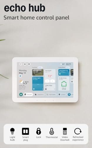 Amazon Echo Hub (newest model), 8” smart home control panel, Designed for Alexa+, Compatible with thousands of devices Reducing…