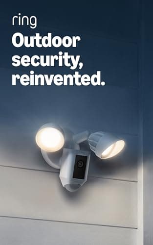 Ring Floodlight Cam Wired Plus, Outdoor home or business security with motion-activated 1080p HD…