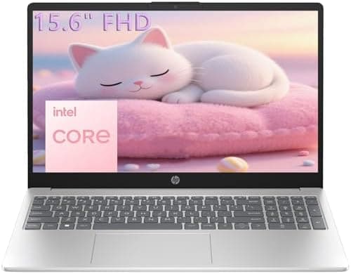HP 15.6" FHD Laptop 2026 Edition with Copilot AI, 8GB RAM, 256GB SSD, Intel Processor, Long Battery Life, Lightweight 3.64 lbs…