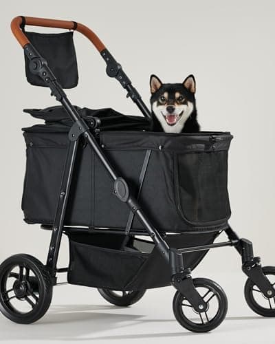 Zoosky Medium Dog Stroller for Large Dogs, pet Stroller for Medium Dogs Up to 66lbs, All-Terrain…