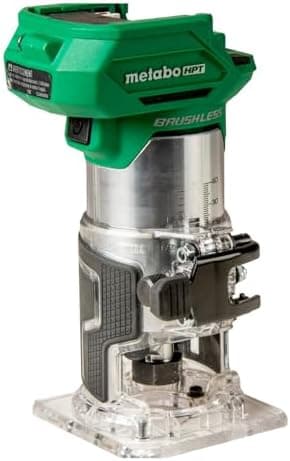 Metabo HPT 18V Cordless Trim Router, Variable Speed 10,000-30,000 RPM, Lightweight Router Design, 1/4-Inch and 3/8-Inch Collets…