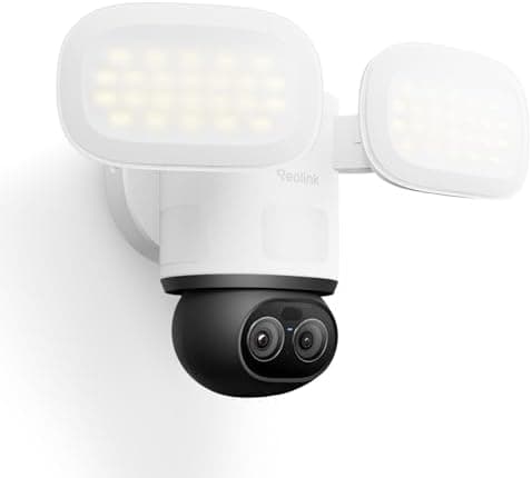 REOLINK TrackFlex Floodlight WiFi, 4K Dual-Lens Floodlight Camera, 3000 Lumens, 360° PTZ 6X Hybrid Zoom, Auto-Tracking, Privacy…