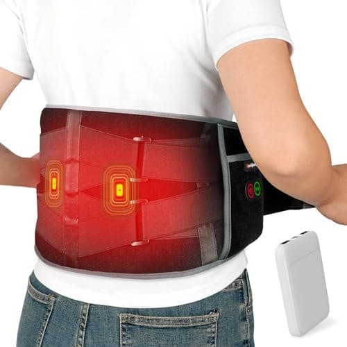 Comfytemp Cordless Heating Pad with Massager for Back, Birthday Gifts…