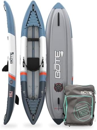BOTE Vali Aero Inflatable Ultralight Kayak Packable Multiple Sizes for Single or Tandem Adults Kids Family Friendly Blow Up…