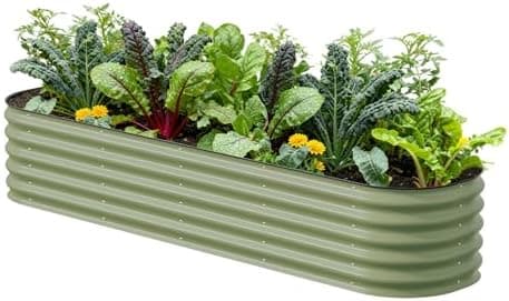 Vego garden Raised Garden Bed Kits, 17" Tall 9 in 1 8ft X 2ft Metal Raised Planter Bed for…