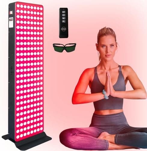 EXESAS Red Light Therapy Device for Full Body, 630nm, 660nm, 810nm & 850nm, Near Infrared Dual-Chip Clinical Grade LED Panel for…