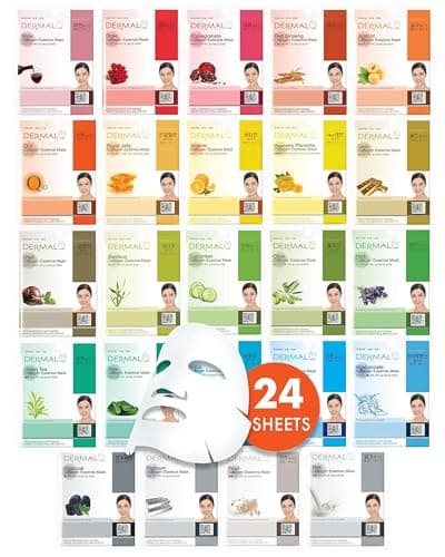 DERMAL 24 Combo Pack Made in Korea Facial Mask – 20+ Years of K-Beauty Experience, Premium Quality Korean Sheet Masks for Daily…