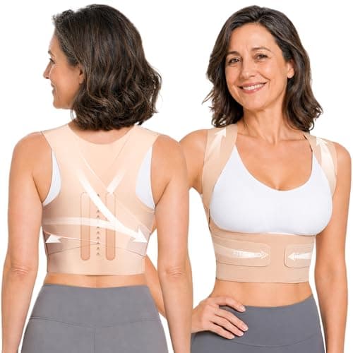 Fit Geno Invisilite Posture Corrector for Women, Adjustable Back Brace for Hunchback Slouching, Upper Back Neck Shoulder Pain…