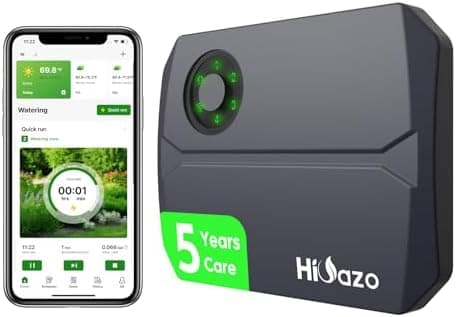 Smart Sprinklers Controller 2.4GHz WiFi, Irrigation Controller Easy Use App Enabled, 4 Zones + 16 Plans, Save Water Auto Skip…