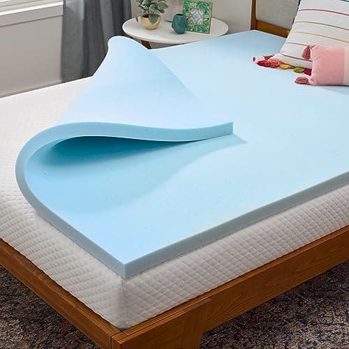 Linenspa Memory Foam Mattress Topper, Queen Size - 2 Inch Gel Infused Memory Foam - Plush Feel - Cooling and…