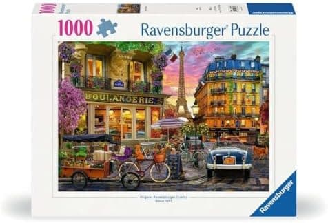 Ravensburger Paris at Dawn - 1000 Piece Jigsaw Puzzle - Quaint Imagery of Paris from Yesteryear - Beautiful, Vibrant Colors…