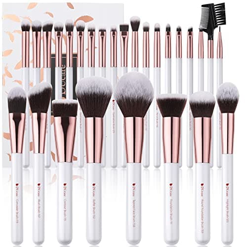 DUcare Makeup Brush Set Professional 27Pcs Makeup Brushes Premium Synthetic Kabuki Foundation Blending Face Powder Blush…