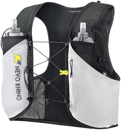 N NEVO RHINO 5L Running Vest for Men & Women - Hydration Vest with Dual 500ml Soft Flasks,Adjustable Chest Straps,Lightweight…