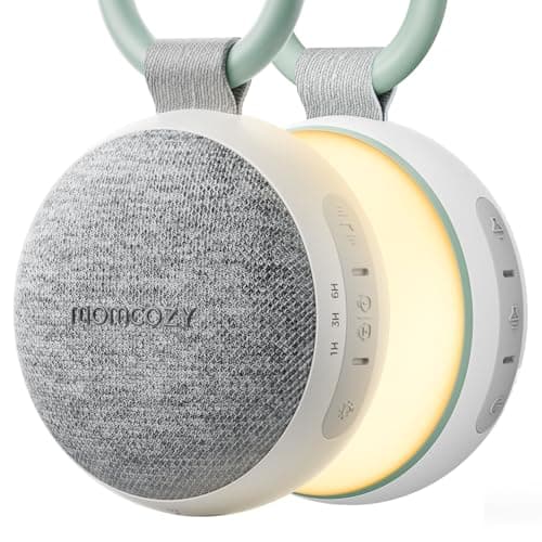 Momcozy Portable Sound Machine with Night Light, White Noise Sound Machine for Baby, 20 Soothing Sounds, Sound Therapy…