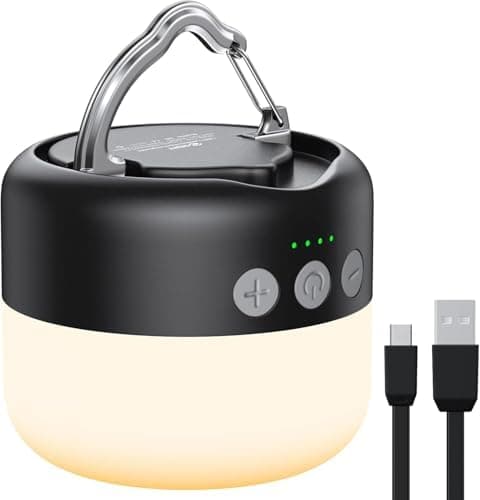 LED Camping Lantern Rechargeable 1000LM, Up to 300H Running Time Camping Tent Light, 6700mAh Emergency…