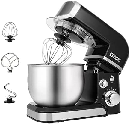 Kitchen in the box Stand Mixer,3.2Qt Small Electric Food Mixer,6 Speeds Portable Lightweight Kitchen Mixer for Daily Use with Egg…