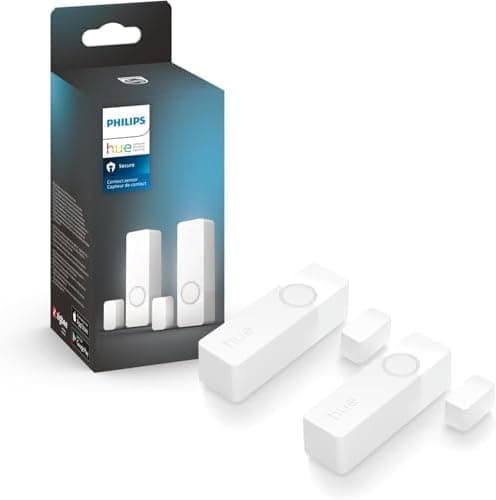 Philips Hue Secure Smart Contact Sensor, White - 2 Pack - Made for Indoor Doors and Windows - Requires Hue…