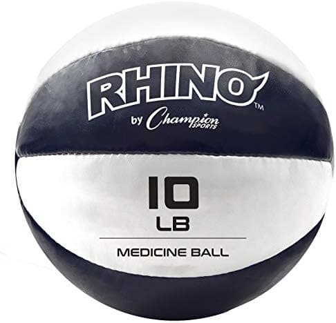 Champion Sports Leather Medicine Balls – Durable Weighted Balls for Strength, Core & Conditioning Training